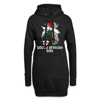 Moitié Sud-Africaine Moitié Anglaise Afrique du Sud - Sweat-shirt à capuche long Femme - noir - Devant