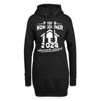 Homeowner New Home - Hoodie-Kleid - Schwarz - Vorne