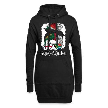 Suid-Afrika Sud-Africain Fille Angleterre Fille - Sweat-shirt à capuche long Femme - noir - Devant