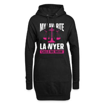 Avocat cadeau faculté de droit étudiant humour avocat - Sweat-shirt à capuche long Femme - noir - Devant