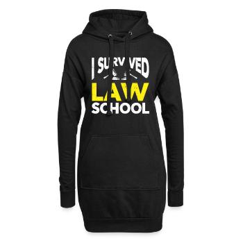 Avocat cadeau faculté de droit étudiant humour avocat - Sweat-shirt à capuche long Femme - noir - Devant