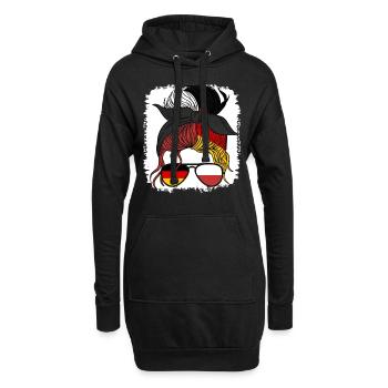 Deutschland Polnisches Mädchen Polen Deutschland Polska Mutter - Hoodie-Kleid - Schwarz - Vorne