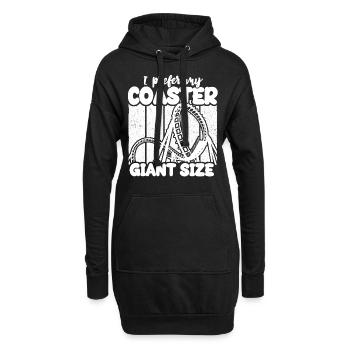 Montagnes russes - Sweat-shirt à capuche long Femme - noir - Devant