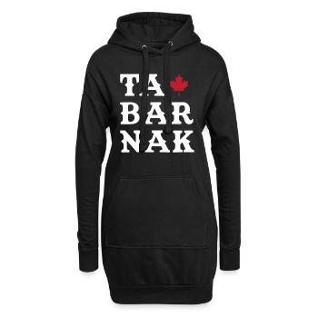 Tabarnak Je Me Barre Au Canada Feuille D'érable - Sweat-shirt à capuche long Femme - noir - Devant