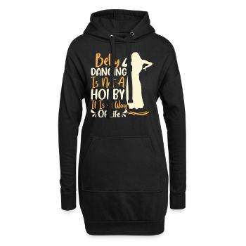 Citations de danse swing drôle danseur Raqs sharqi Salsa - Sweat-shirt à capuche long Femme - noir - Devant