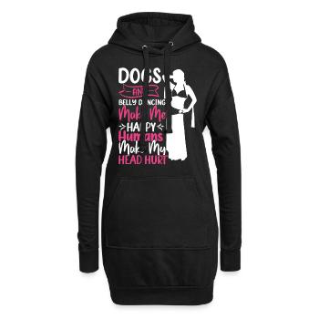 Citations de danse drôles Danseur drôle Raqs sharqi Swing - Sweat-shirt à capuche long Femme - noir - Devant