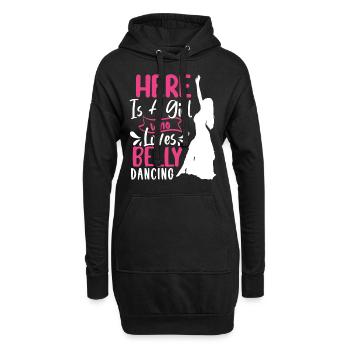 Funny Belly Dancer, Belly Dancing Quotes Dancers - Hoodie-Kleid - Schwarz - Vorne