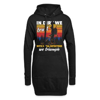 Dirt Fishing Sondeln - Hoodie-Kleid - Schwarz - Vorne
