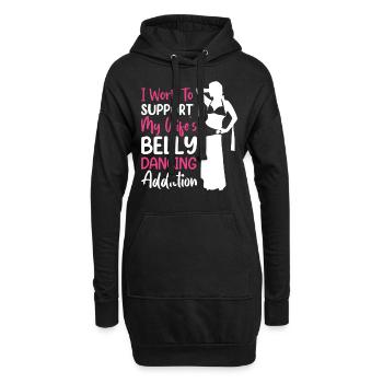 Citations de danse drôles Danseur drôle Raqs sharqi Swing - Sweat-shirt à capuche long Femme - noir - Devant