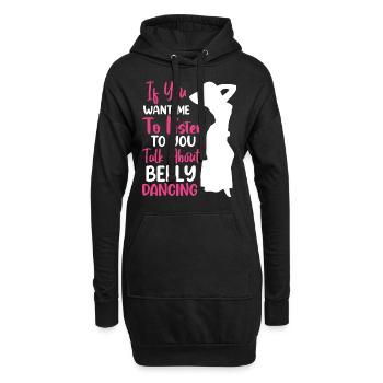 Citations de danse drôles Danseur drôle Raqs sharqi Swing - Sweat-shirt à capuche long Femme - noir - Devant