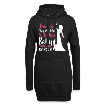 Funny Belly Dancer, Belly Dancing Quotes Dancer - Hoodie-Kleid - Schwarz - Vorne