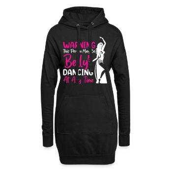 Citations de danse drôles Danseur drôle Raqs sharqi Swing - Sweat-shirt à capuche long Femme - noir - Devant