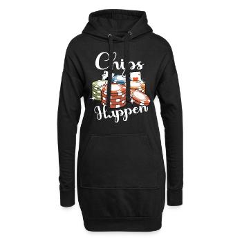 Poker Joueurs de poker - Sweat-shirt à capuche long Femme - noir - Devant