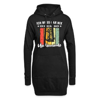 Ueckermünde Sprüche - Hoodie-Kleid - Schwarz - Vorne