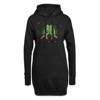 Cute Avocado Couple Hugging Avocado Fruits Lovers - Hoodie-Kleid - Schwarz - Vorne
