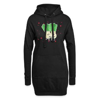 Cute Celery Couple Hugging Celery Lovers - Hoodie-Kleid - Schwarz - Vorne