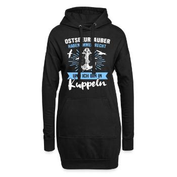 Kappeln Ferien - Hoodie-Kleid - Schwarz - Vorne