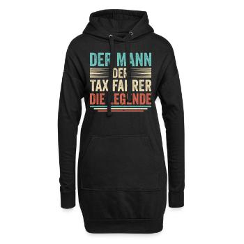Taxifahrer Routenkenntnis und Navigation - Hoodie-Kleid - Schwarz - Vorne