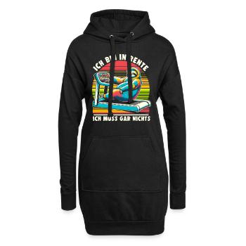 Rentner Geschenk Ruhestand Lustig Sport - Hoodie-Kleid - Schwarz - Vorne