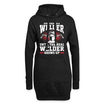 Soudure Dire Métallurgiste Soudeur Papa - Sweat-shirt à capuche long Femme - noir - Devant