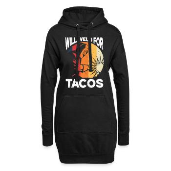 Schweißen Spruch Metallarbeiter Schweißer Papa - Hoodie-Kleid - Schwarz - Vorne