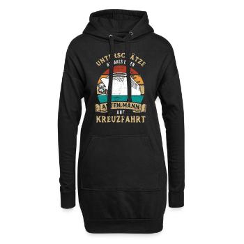 Unterschätze nie einen alten Mann auf Kreuzfahrt - Hoodie-Kleid - Schwarz - Vorne