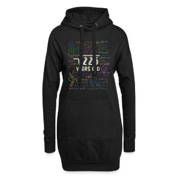 Wurzel aus 225 = 15. Geburtstag - Geschenk - Hoodie-Kleid - Schwarz - Vorne