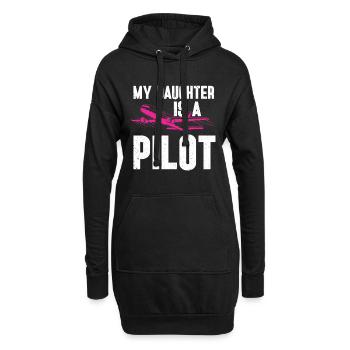 Pilot Quote Flight Lover Aircraft Aviation - Hoodie-Kleid - Schwarz - Vorne