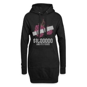 Klebeband Grapefruit Fruchtliebhaber Lustiges Zitat - Hoodie-Kleid - Schwarz - Vorne