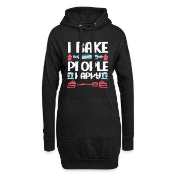 Cuisson Jeu de mots Cuire Cuisinier Chef Boulanger - Sweat-shirt à capuche long Femme - noir - Devant