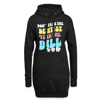 Zahnarzt Zahnpflege Dentist - Hoodie-Kleid - Schwarz - Vorne