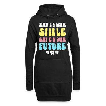 Zahnarzt Dentiste rétro - Sweat-shirt à capuche long Femme - noir - Devant