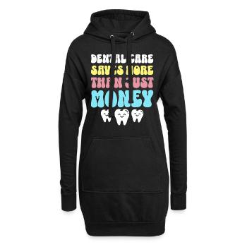 Zahnarzt Dentiste Soins dentaires - Sweat-shirt à capuche long Femme - noir - Devant