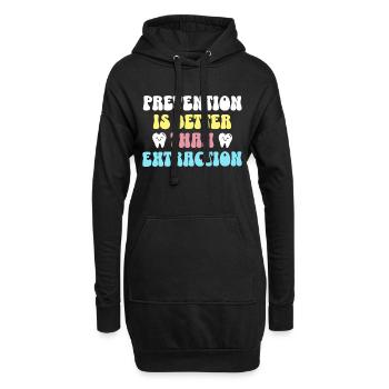 Dentist Zahnarzt - Hoodie-Kleid - Schwarz - Vorne