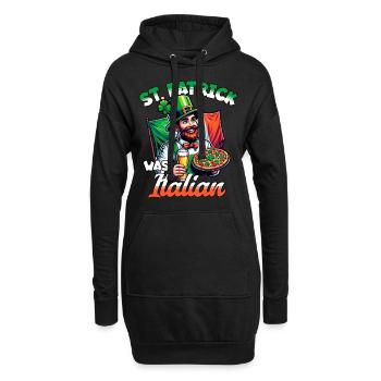 Fête de la Saint-Patrick Italie - Sweat-shirt à capuche long Femme - noir - Devant