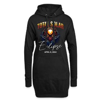 Sonnenfinsternis 2024 - Hoodie-Kleid - Schwarz - Vorne