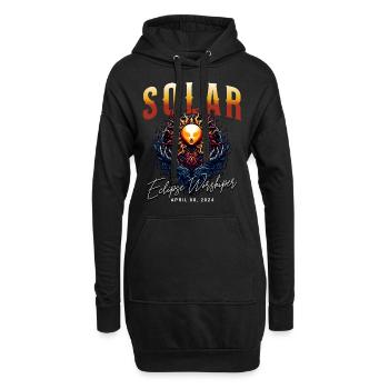 Sonnenfinsternis 2024 - Hoodie-Kleid - Schwarz - Vorne