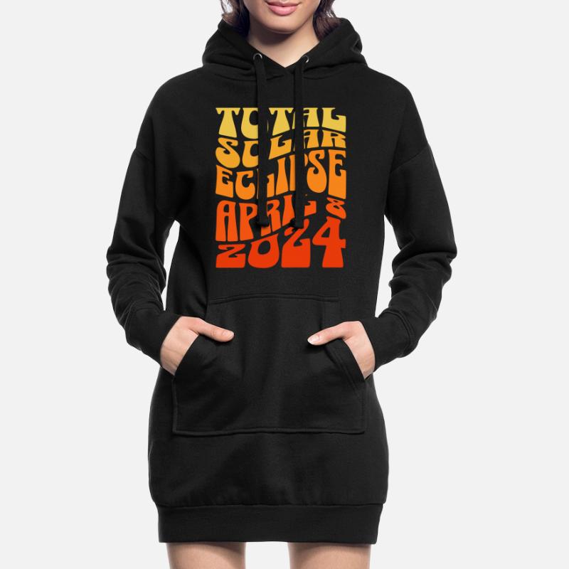 Solar Eclipse April 2024 Hoodie Dress