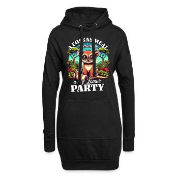 Fossa Madagascar - Sweat-shirt à capuche long Femme - noir - Devant
