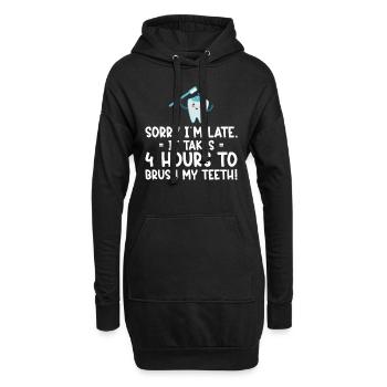 Orthodontiste Orthodontie Dentaire - Sweat-shirt à capuche long Femme - noir - Devant