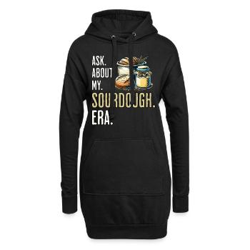 Sauerteig - Hoodie-Kleid - Schwarz - Vorne