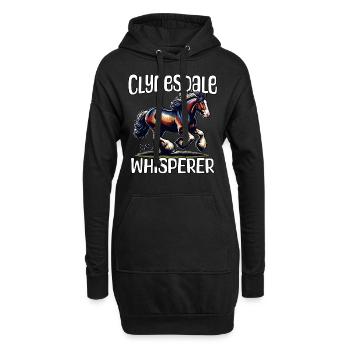 Clydesdale Flüsterer - Hoodie-Kleid - Schwarz - Vorne