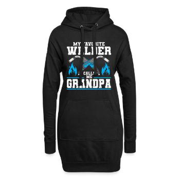 Schweißer Schweißen - Hoodie-Kleid - Schwarz - Vorne