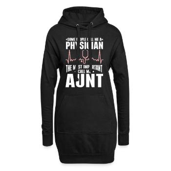 Médecin Disant École De Médecine Pa Étudiant Médecin - Sweat-shirt à capuche long Femme - noir - Devant