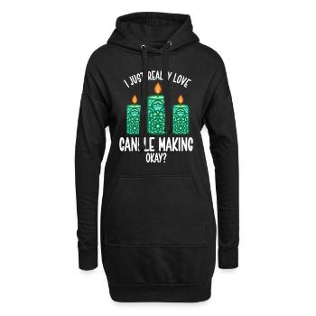Candle Maker Candle Making - Hoodie Dress - black - Front