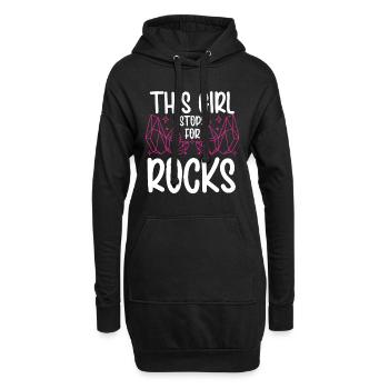 Geologe Steine Steinsammler - Hoodie-Kleid - Schwarz - Vorne