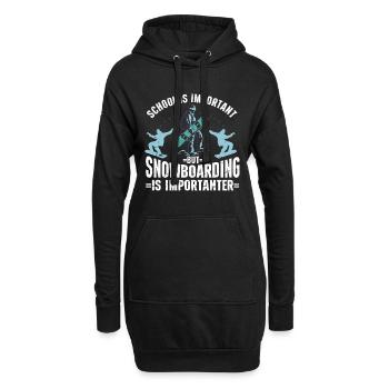 Snowboarding Art Hommes Snowboard Cooler Snowboarder - Sweat-shirt à capuche long Femme - noir - Devant