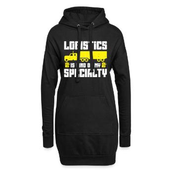 Logistiker Logistik - Hoodie-Kleid - Schwarz - Vorne