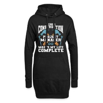 Construction Project Manager - Hoodie Dress - black - Front