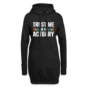 Aktuar Statistiker - Hoodie-Kleid - Schwarz - Vorne